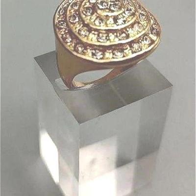 Pretty Gold Plated Cocktail Ring