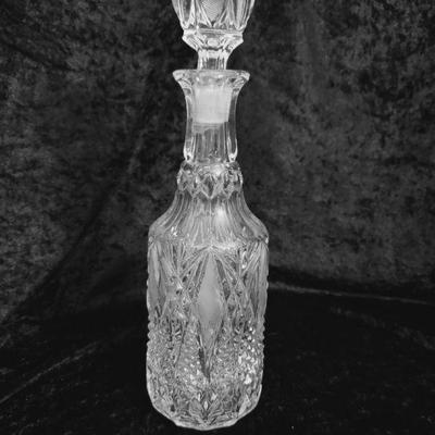 Vintage Clear Glass Decanter 