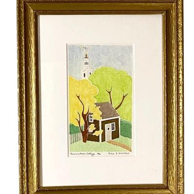Lot ArtM16 - Provincetown Cape Cod Cottage #2 By Peter S Marshall Beautiful Line Print Vintage Wood Frame
MEASURES 12 1/2 x 16
Art...