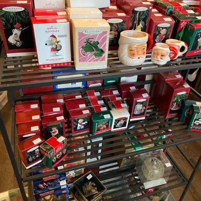Holiday items including Hallmark Christmas ornaments from trains to Lucille Ball, Santa, Nutcrackers, and SO MUCH MORE