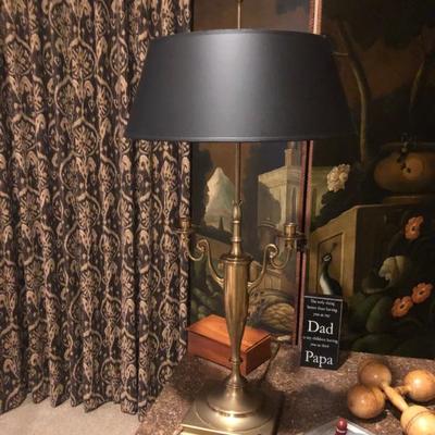 One of many vintage antique lamps through the home
