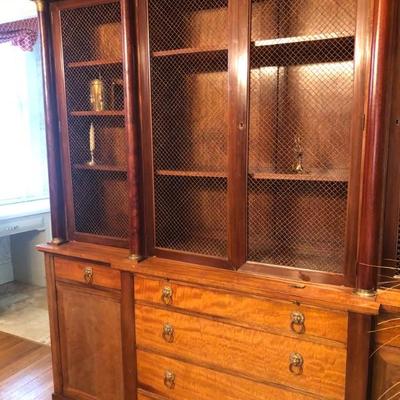 Beautiful large break front cabinet, believed to be by Baker 