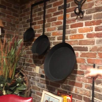 Unique oversized cast iron pans