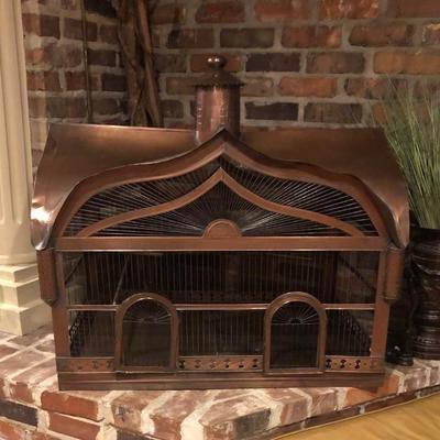 Very large all copper bird cage