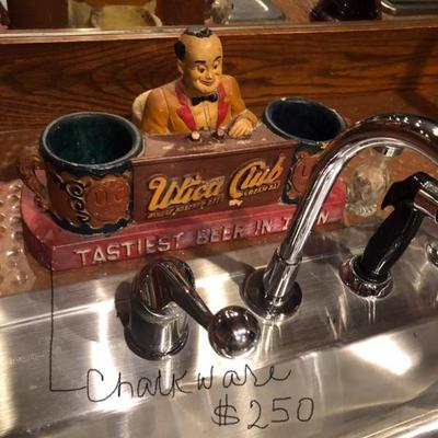 Antique Utica Club Tastiest Beer chalk wareâ€¦rare, in excellent condition.  $250
