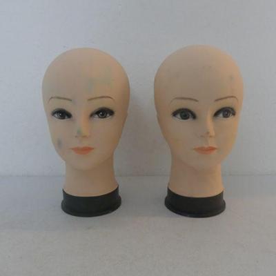 Pair of Female Mannequin Heads