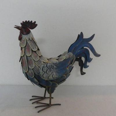 Vintage Metal Sculpture Rooster - 17
