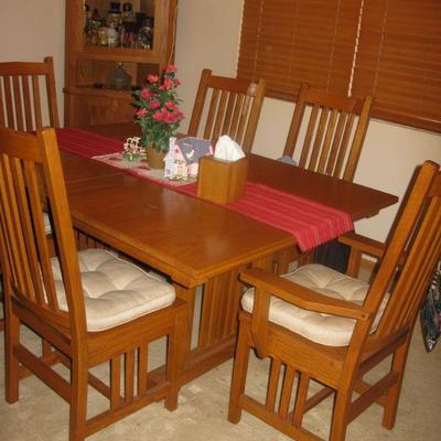 BUY IT NOW $ 1,400.00 Amish made dining set.  Table and chairs all in beautiful condition   BUY IT NOW $ 1,400.00