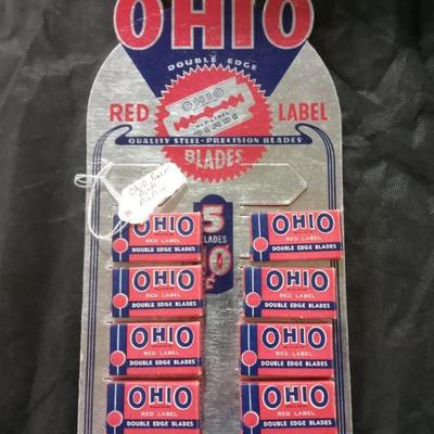 Vintage Red Label Ohio Razor Display 