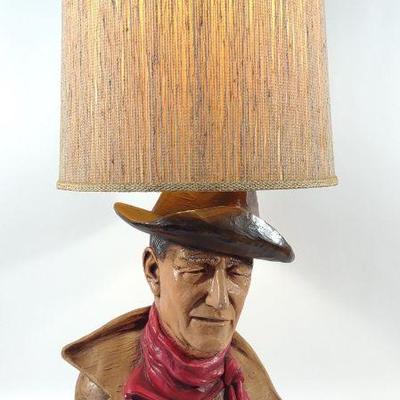 John Wayne Bust Table Lamp (Works)