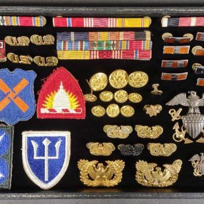WWII US Military Insignias, Hat Badges & Patches