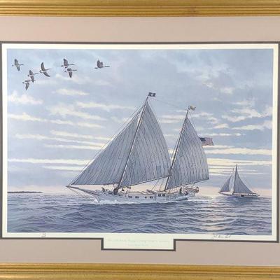 John P. Macleod Signed Numbered Sailboat Print
