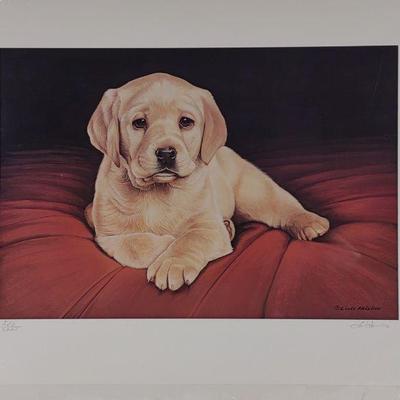 Louis Frisino Signed Numbered Lab Puppy Print