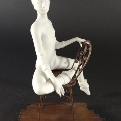 Boehm Porcelain Ballerina on Bronze Chair
