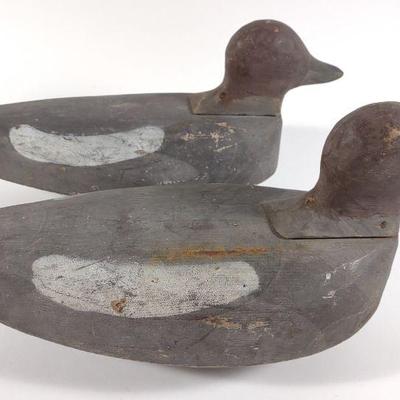 Pair of Canvasback Working Duck Decoys
