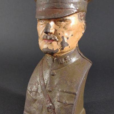 General Pershing Cast Iron Still Coin Bank