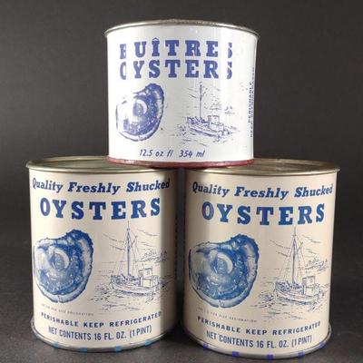 3 Huitres Oyster Tin Cans (Madisons Seafood, MD)