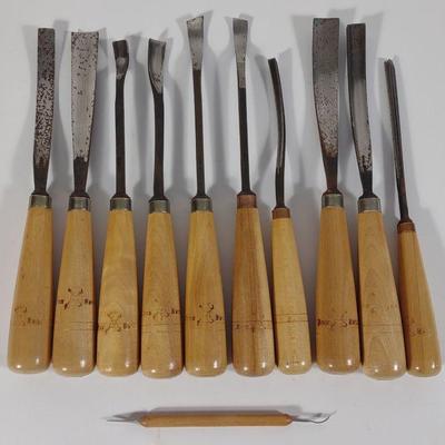 Set of Buck Bros Wood Carving Gauges / Chisels