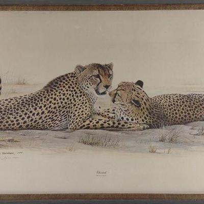 Richard Evans Younger Signed Cheetah Print
