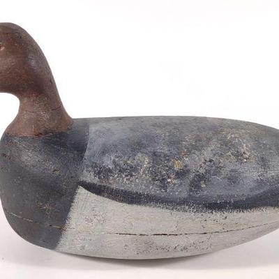 Hollow Carved Canvasback Duck Decoy