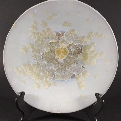 Signed Crystalline Glazed Pottery Art Bowl (REED)