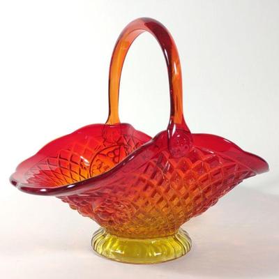 Indiana Glass Canterbury Sunset Fruit Basket