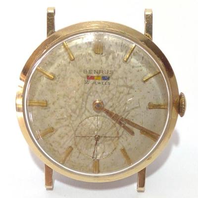 Benrus 14K Gold 21J DN411 Wrist Watch