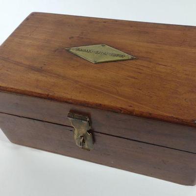 Antique Family Spice Chest Wooden Box