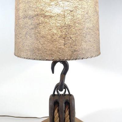 Ships Pulley Table Lamp (Works)