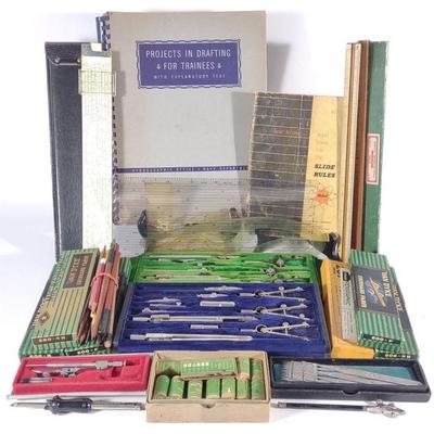 Vintage Drafting Tools & Instrument Sets