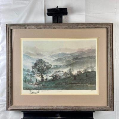Large Signed Limited Edition Lithograph by Michael Sloan 91/100 ~ 1980 "A New Dawn" 32" x 35" Framed