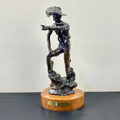  Bronze Statue by Local Pueblo, Colorado Artist Gary L. Campbell "Vision" 15" Tall and Solid