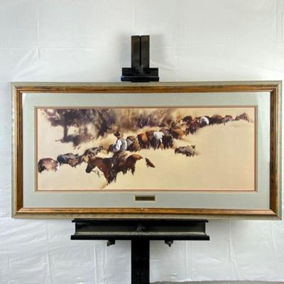  Lithograph by William Matthews "Heading up the French Glen"