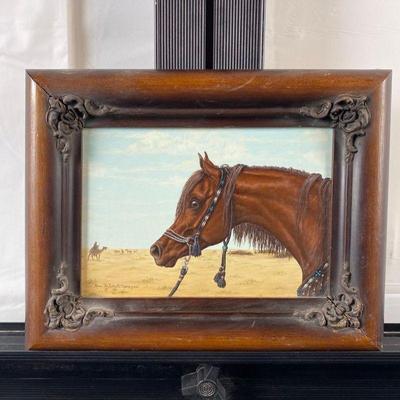 Original Oil on Panel by Ann Hatchet Sprague "Desert Trappings" Measures 8" x 10" Framed