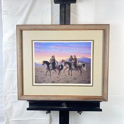  Signed Limited Edition Lithograph by Ann Hatchet Sprague 126/800 "Hawking" 22" x 26" Framed ~ 1991