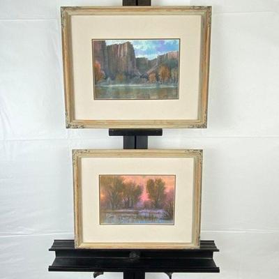 Set of Two Small Original Watercolors Signed by Colorado Artist David Throndson 16