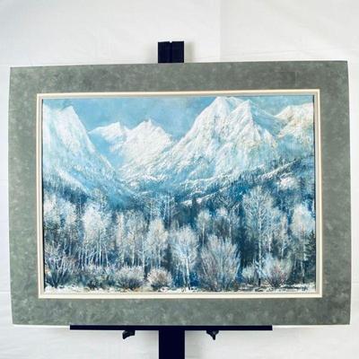 Large Original Watercolor by Local Colorado Artist David Throndson 30" x 22" Matted and Unframed