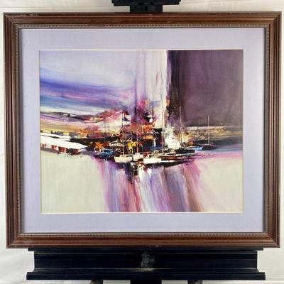 Beautiful Lithograph by Local Colorado Artist John L. Mendoza ~ Non Reflective Glass~ 25" x 21" Framed