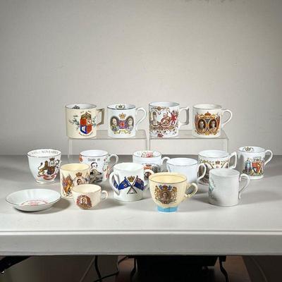 LARGE GROUP OF CORONATION & OTHER ENGLISH MUGS | Mostly tea and coffee cups celebrating the coronation and English Royal family & Empire....