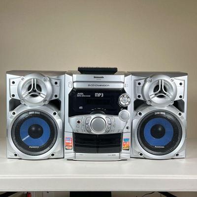 PANASONIC SA-AK220 AUDIO SYSTEM | Includes 2 original speakers with wiring, remote, 5 CD player capacity, radio antenna & 2 tape decks. -...