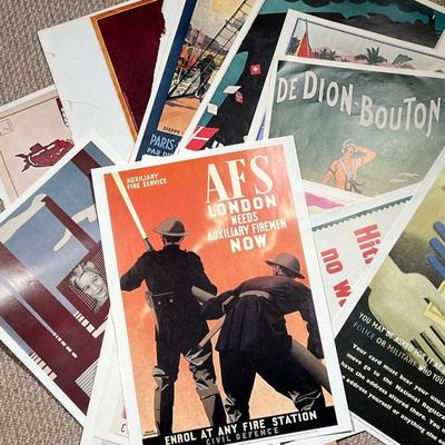 COLLECTION OF POSTERS | Includes Travel Posters from Bevis Hillier & reproduction WWII posters from the Imperial War Museum - w. 11.5 x...