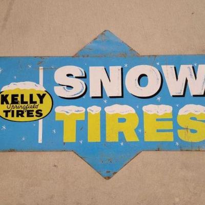 #298 â€¢ Single Sided Painted Kelly Springfield Tires Sign