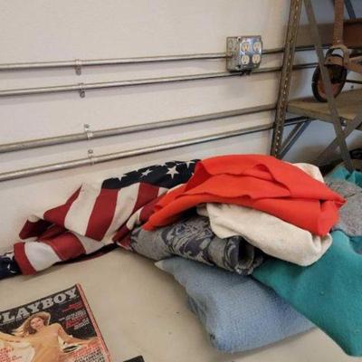 #1554 â€¢ Moving Blankets and American Flag