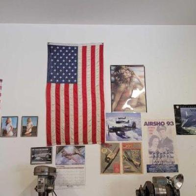 #1036 â€¢ Farrah Fawcett Poster, Pacific Flyer Posters, Calendar, American Flag and More