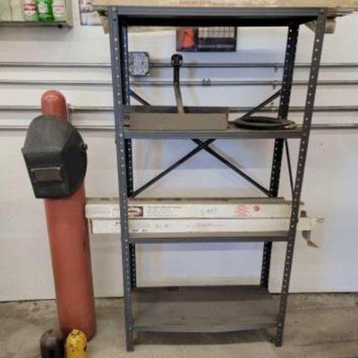 #106 â€¢ Welding Mask, Tank Welding Wire, Cylinder Caps and More with Metal Shelf