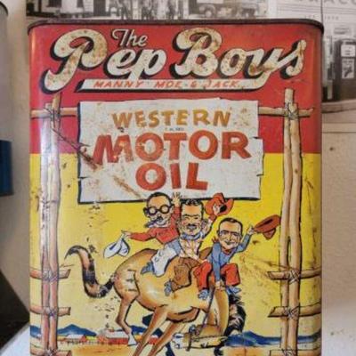 #244 â€¢ The Pep Boys Motor Oil 2 Gallon Can with Shelf