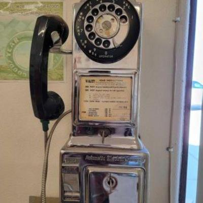 #1006 â€¢ Automatic Electric Company 1950s Pay Phone with Keys