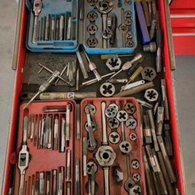 #1108 â€¢ 2 Matco Tap and Die Sets with Other Assorted Taps and Dies