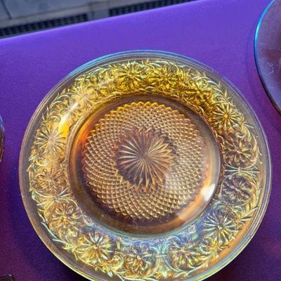 Daisy Amber by Indiana Glass plate