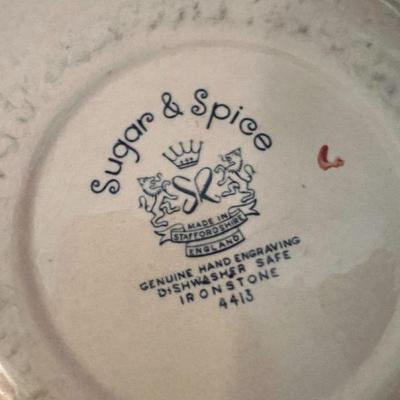 Sugar & Spice Staffordshire China dinnerware set